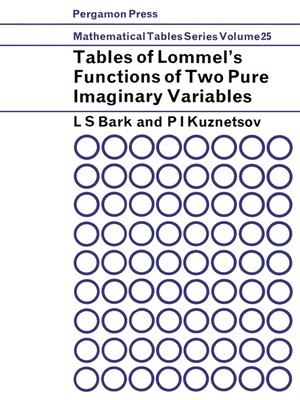 cover image of Tables of Lommel's Functions of Two Pure Imaginary Variables